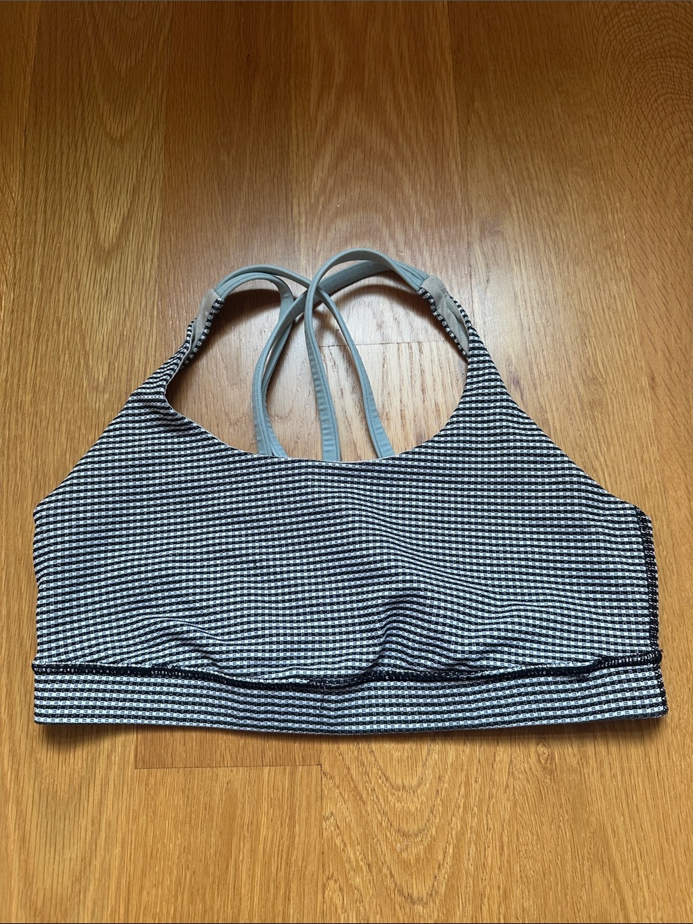Black & White Striped Women’s Sports Bralette